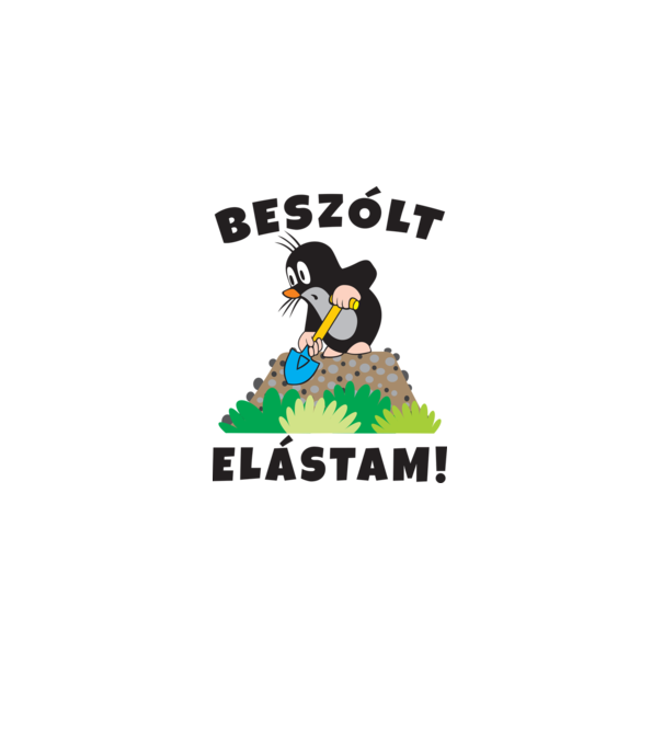 Kisvakon - Beszólt elástam minta fehér pólón