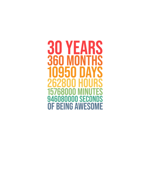 30 years minta fekete pólón