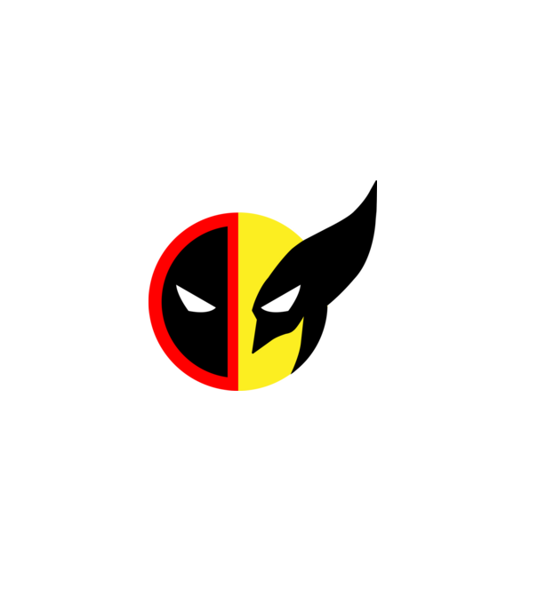 Deadpool & Wolverine minta fehér pólón