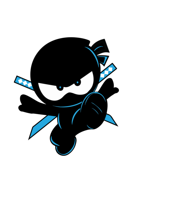 Ninja Kidz minta fehér pólón