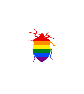 Pride poloska minta fekete pólón
