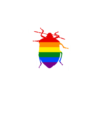 Pride poloska minta fekete pólón
