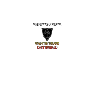 Where was Gondor? (fireball) minta fekete pólón