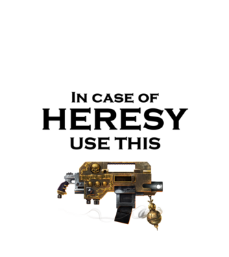 In case of Heresy minta almazöld pólón