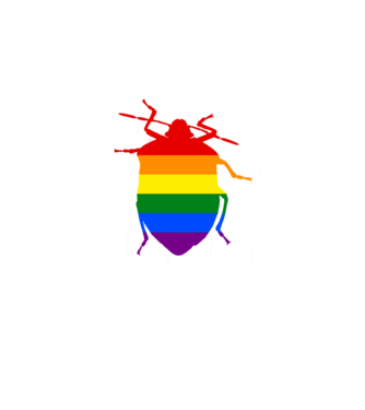 Pride poloska minta fekete pólón