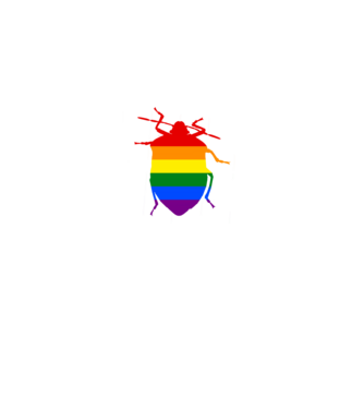 Pride poloska minta fekete pólón