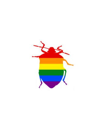 Pride poloska minta fekete pólón