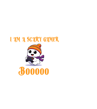 Scary little gamer minta fekete pólón