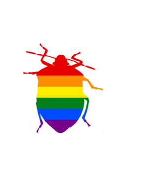 Pride poloska minta fekete pólón