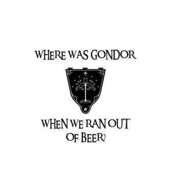 Where was Gondor? (beer) minta homokszín pólón