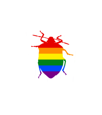 Pride poloska minta fekete pólón