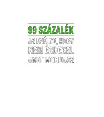 99 Százalék minta türkiz pólón