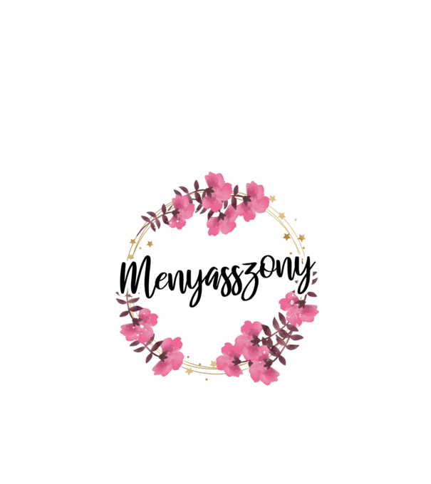 Menyasszony (csillagos, virágos) minta fehér pólón