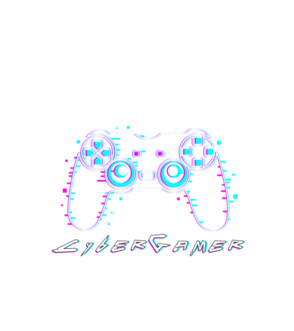 CyberGamer minta fekete pólón