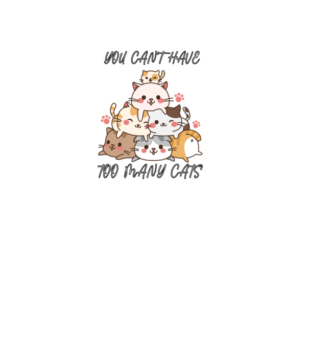 You can't have too many cats minta fehér pólón