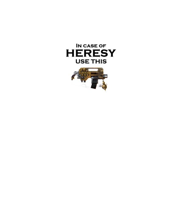 In case of Heresy minta fekete pólón