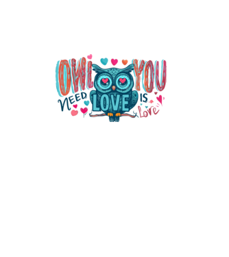 Bagoly - Owl You Need Is Love minta fehér pólón
