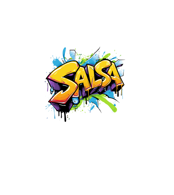 SALSA felirat minta fekete pólón