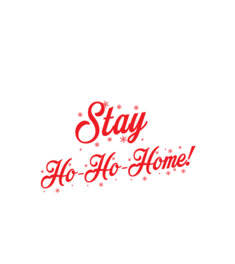 Stay Ho-Ho-Home! minta fehér pólón