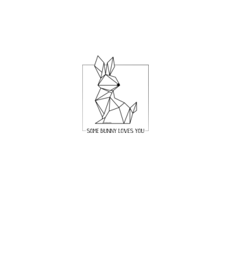 bunny love minta fehér pólón