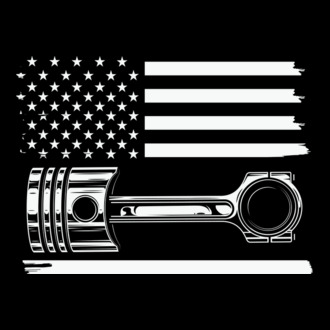 Amerikai autó - motor póló minta