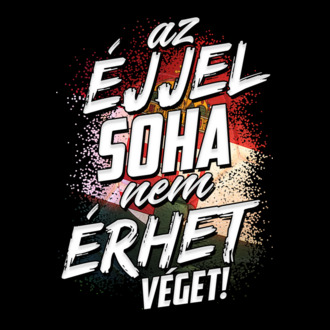 Az éjjel soha nem érhet véget póló minta