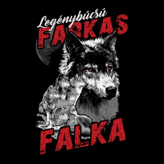 Badass farkasfalka póló minta
