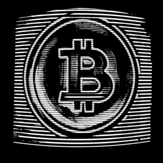 Bitcoin logo póló minta