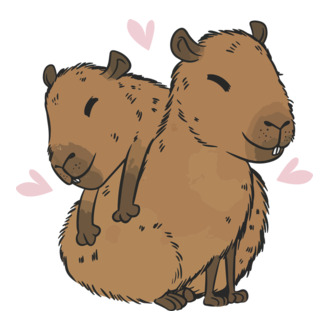 Capybara póló minta
