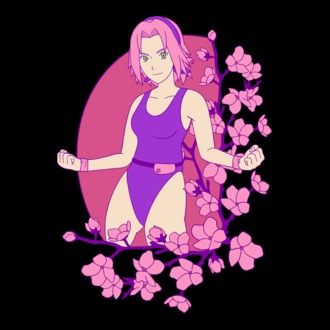 Fitness Sakura3 póló minta