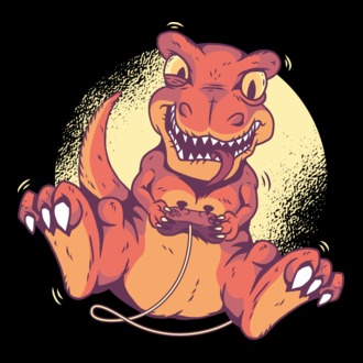Gamer Dinoszaurusz póló póló minta