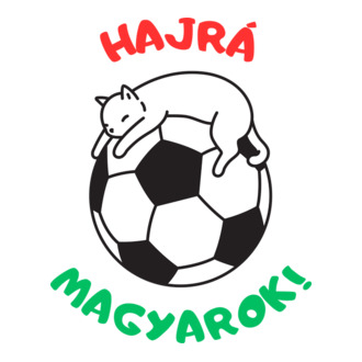 Hajrá magyarok! Focilabda cica póló minta