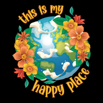 Happy Place póló minta