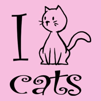 I love Cats póló minta