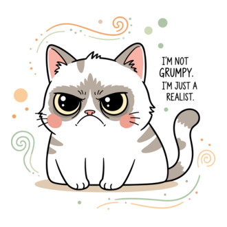 I’m not grumpy. I’m just a realist. póló minta