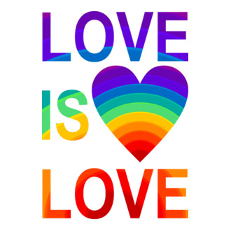 LOVE IS LOVE, EGYENJOGÚSÁG, LMBTQ, tolerancia,SZERELEM póló minta