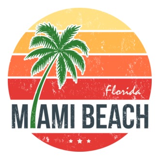 Miami beach póló minta