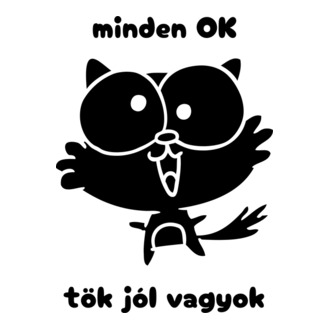 Minden ok, tök jól vagyok cica póló minta