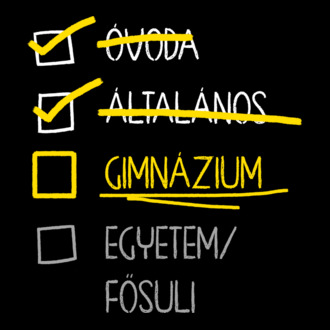 Oktatás checklist Általános - fekete alap póló minta
