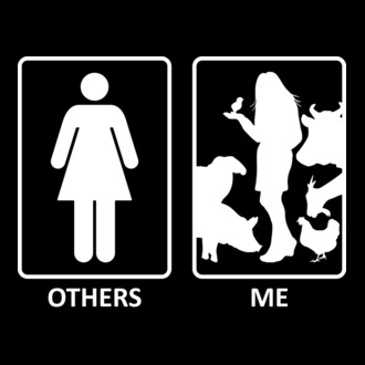 Others vs. Me (nő) - állatok  póló minta