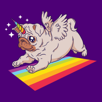 Trikó - Pug-I-Corn Trikó - Pug-I-Corn