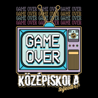 Retro ballagás középiskola teljesítve póló minta