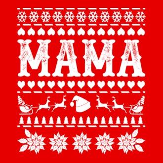 Ugly sweater mama póló minta