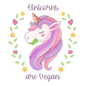 Vegán unikornis póló minta