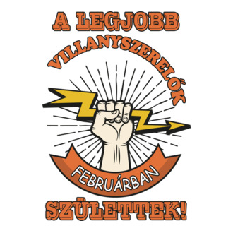 Villanyszerelő február póló minta