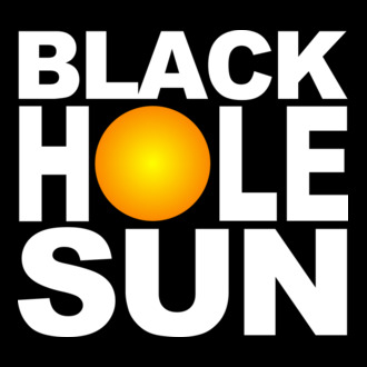 black hole sun white póló minta