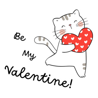 Be My Valentine cica póló minta