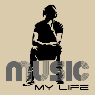 music my life póló minta