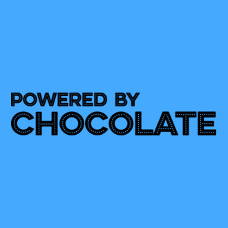 powered by chocolate póló minta