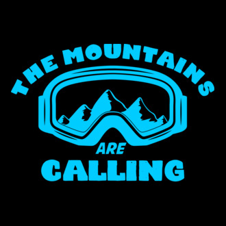 the mountains are calling, téli sportok, síszemüveg póló minta